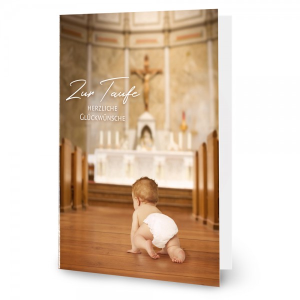 Zur Taufe - Baby krabbelt zum Altar