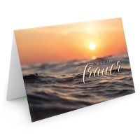 Neutrale Trauerkarte, ideal für Wasserbestattungen