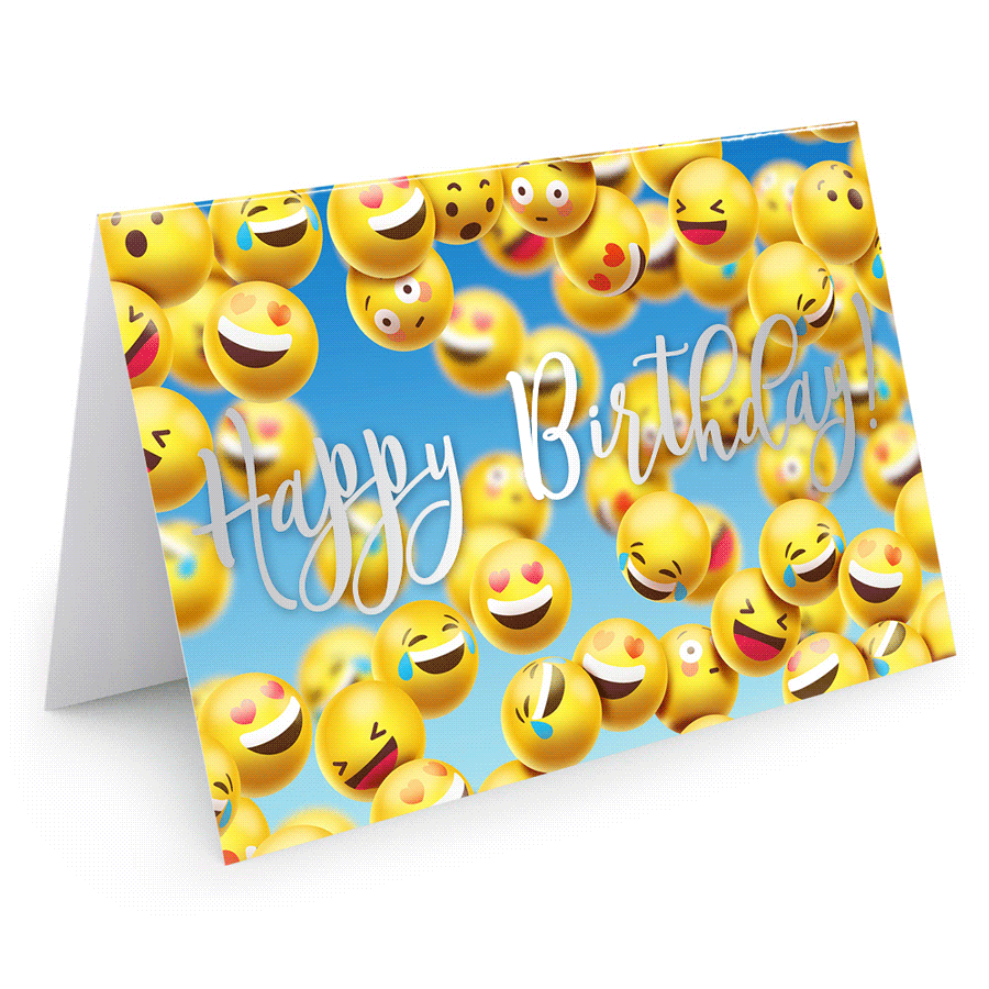 Emoji 15 Dankes Karten 15 Umschläge Smiley Emoticon Dankeschön Geburtstag