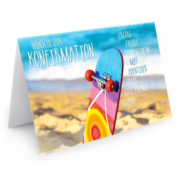 Konfirmation - Farbenfrohes Surfbrett