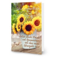Geburtstagswunsch mit Sonnenblumen